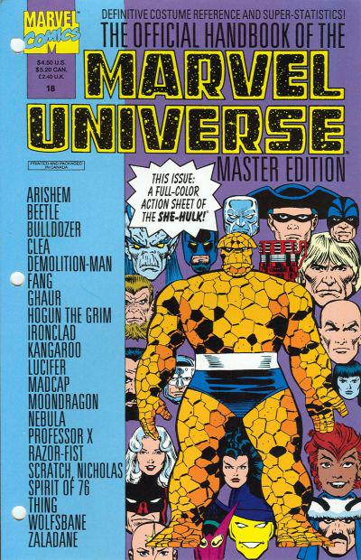 Official Handbook of the Marvel Universe #18 (1992) Comic Books Official Handbook of the Marvel Universe