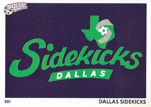 Dallas Sidekicks LOGO #91 Soccer Cards 1991 Soccer Shots MSL