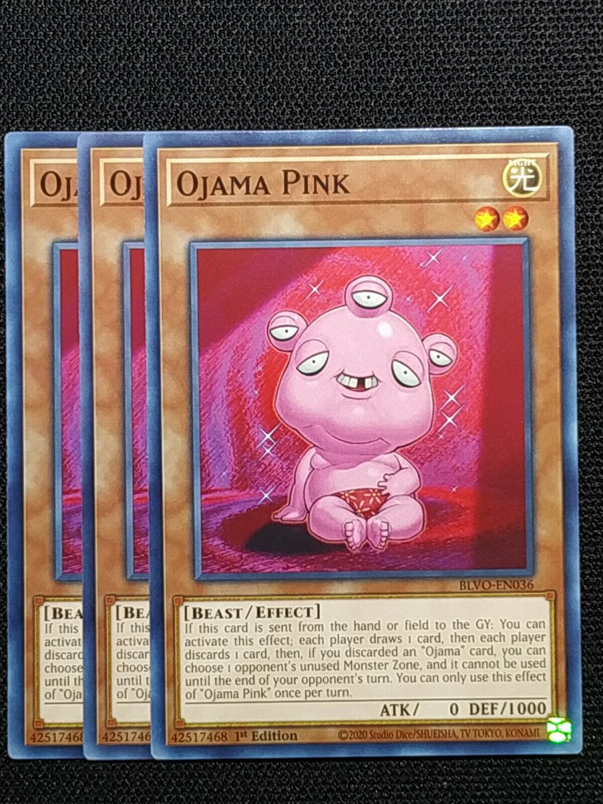 Ojama Pink BLVO-EN036 YuGiOh Blazing Vortex