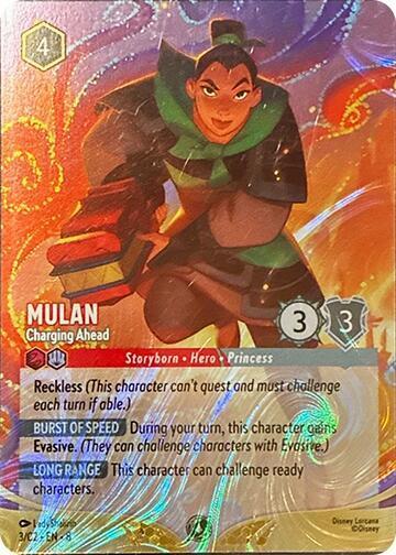 Mulan Charging Ahead ディズニーロルカナ　DLCプロモ Mulan - Charging Ahead #3 Prices | Lorcana Promo | Lorcana Cards