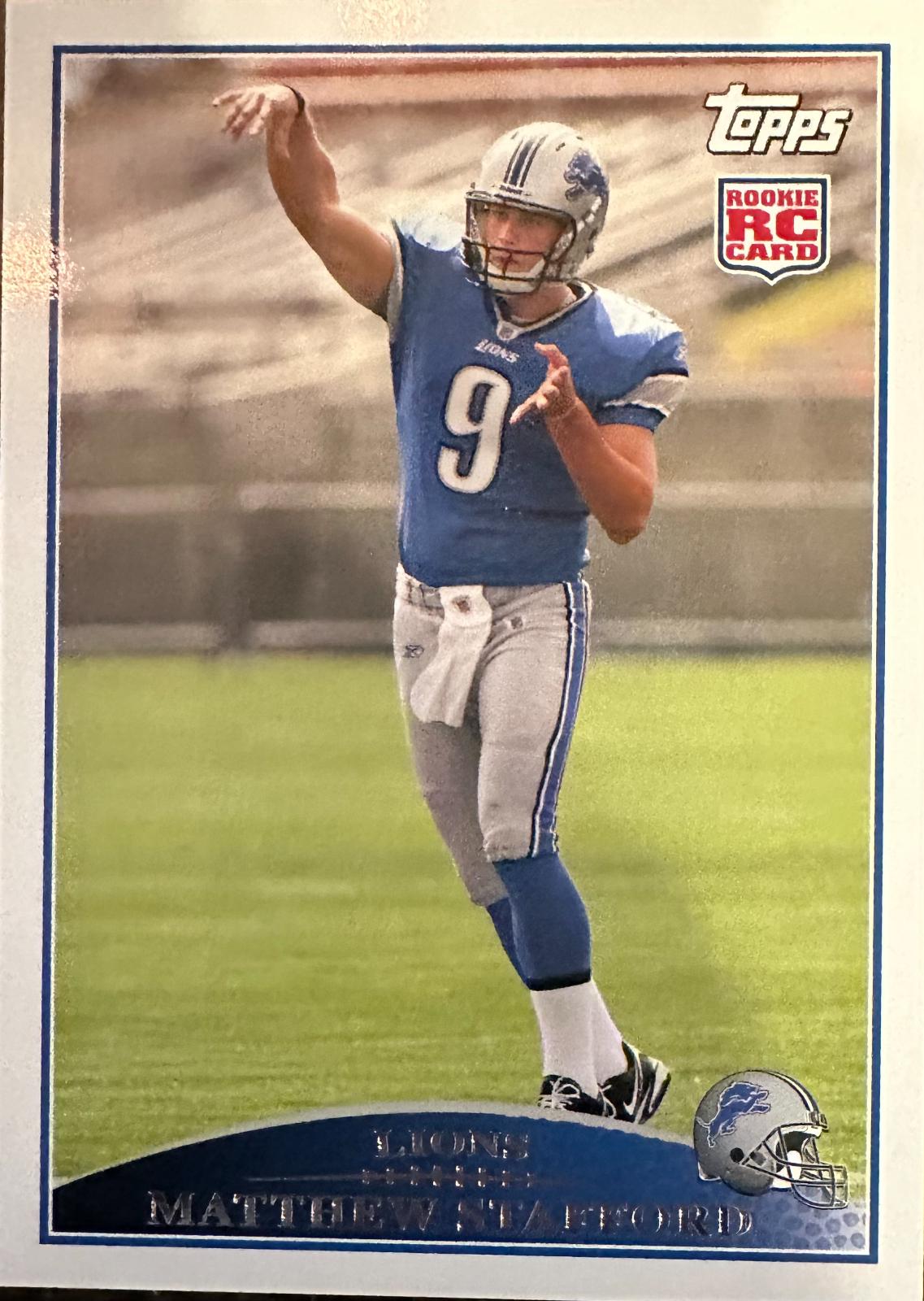 Matthew Stafford #1 Football Cards 2009 Topps Rookie RC Card