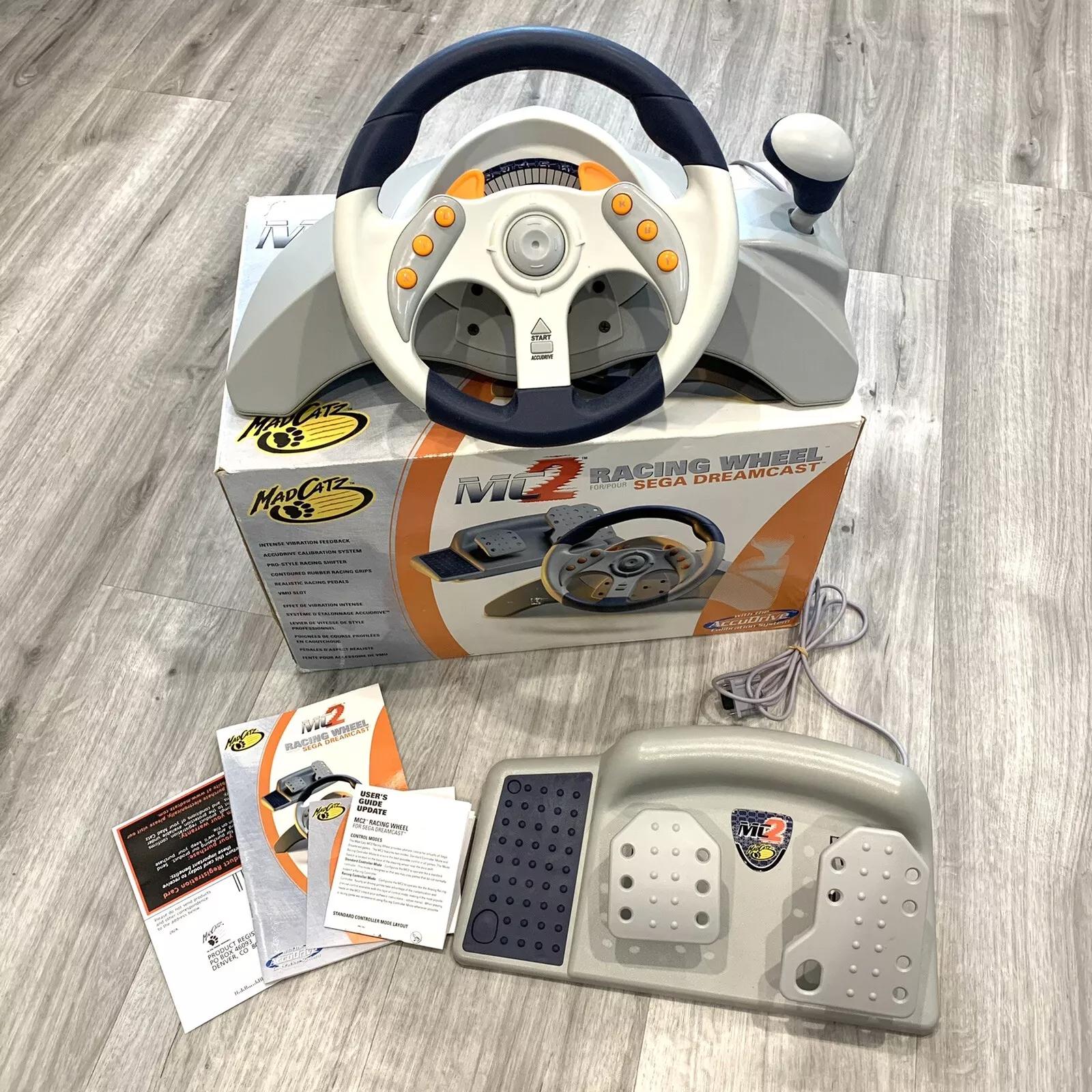Mad Catz 2 Racing Wheel PAL Sega Dreamcast