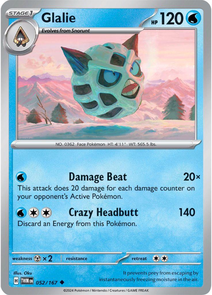 Glalie #52 Pokemon Twilight Masquerade