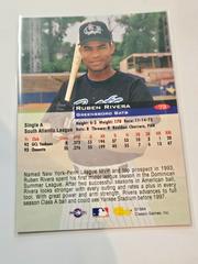 REAR | Ruben Rivera Baseball Cards 1994 Classic