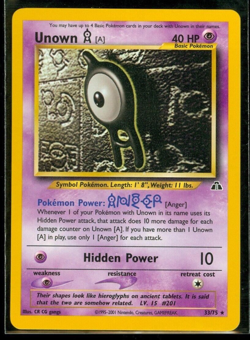 Unown A #33 Pokemon Neo Discovery