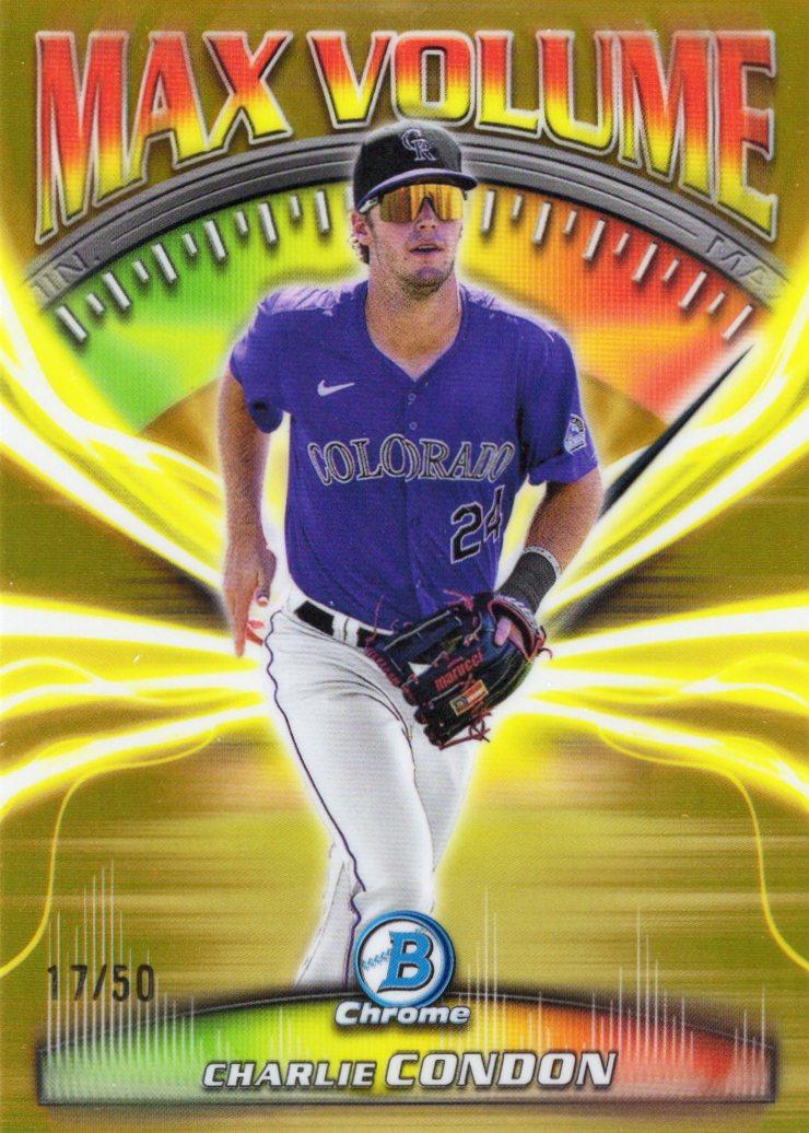 Charlie Condon [Gold Refractor] #MV-15 Prices | 2025 Bowman Chrome