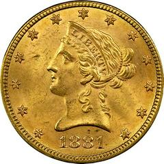 1881 Coins Liberty Head Gold Double Eagle Prices