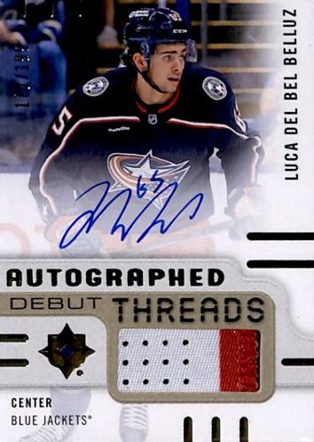 Luca Del Bel Belluz #ADT-LD 2024 Ultimate Collection Autograph Debut Threads Hockey