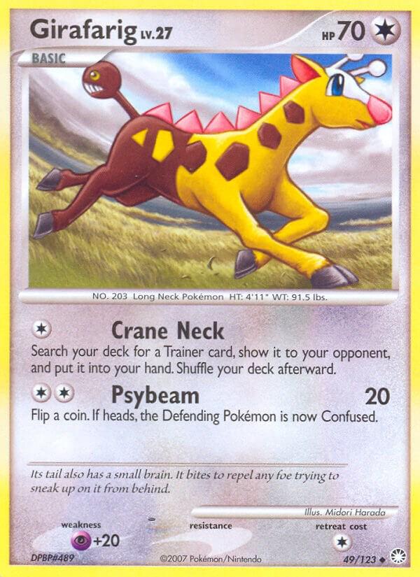 Girafarig #49 Pokemon Mysterious Treasures