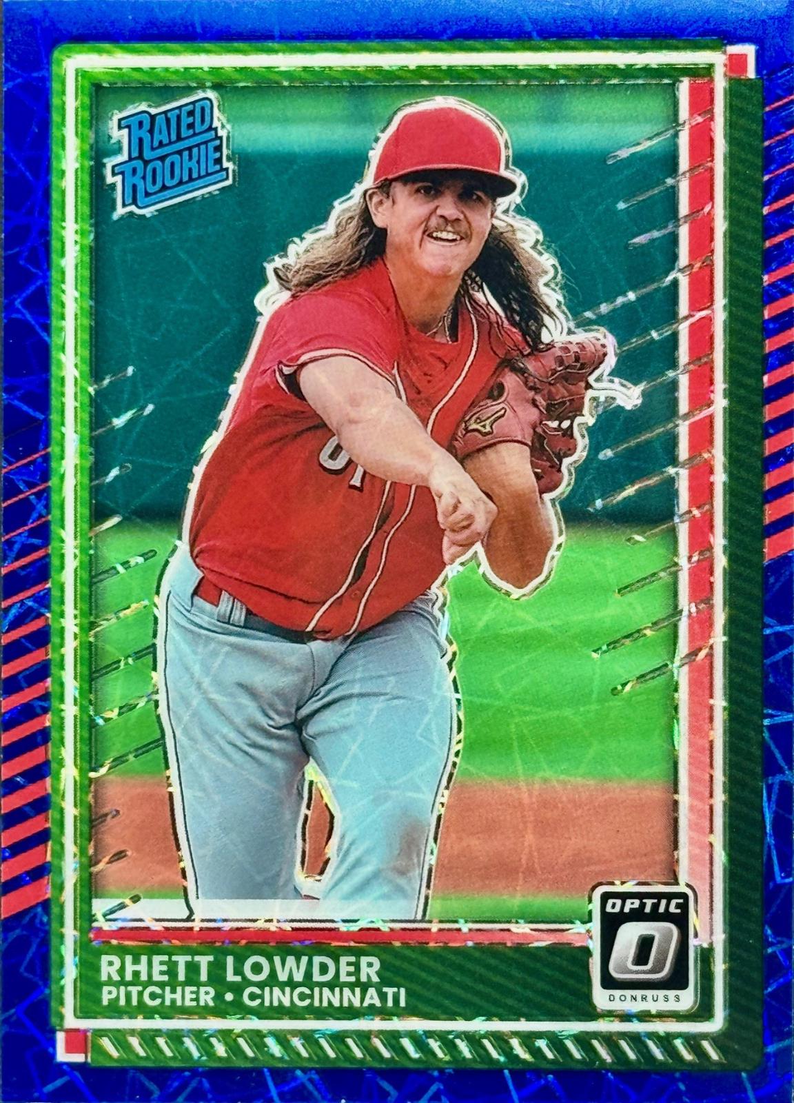 Rhett Lowder [Blue Velocity Optic] #74 Prices | 2025 Panini Donruss ...