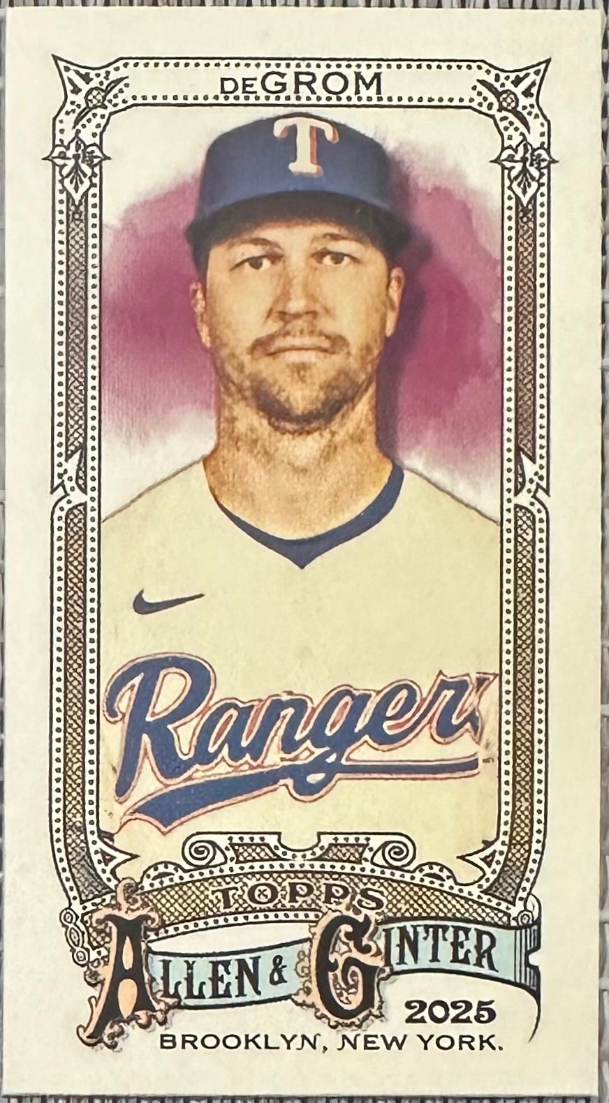Jacob deGrom [Allen Ginter Mini] #145 Prices | 2025 Topps Allen and ...