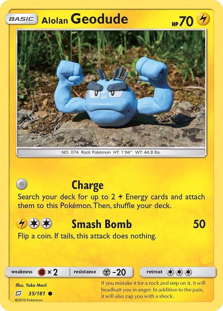 Alolan Geodude #35 Pokemon Team Up