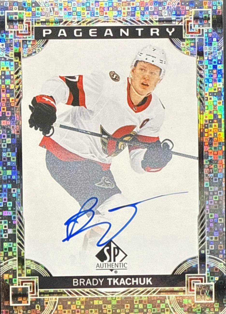 Brady Tkachuk #P-43 2024 Sp Authentic Pageantry Auto Hockey