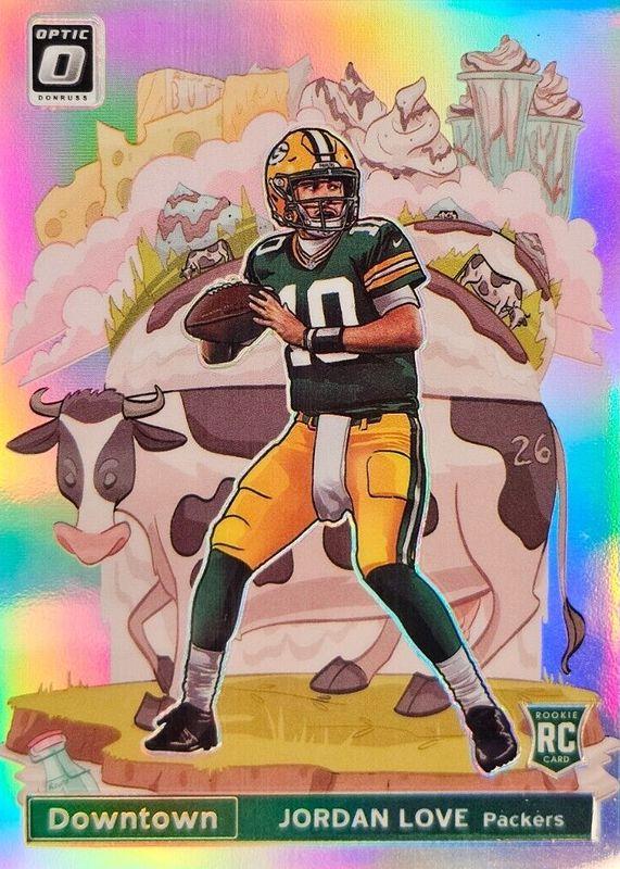 Jordan Love #DT-32 Football Cards 2020 Panini Donruss Optic Downtown