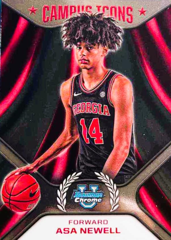 Asa Newell #CI-8 Basketball Cards 2024 Bowman Chrome University Campus Icons
