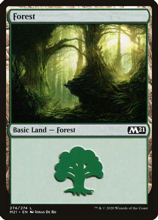 Forest #274 Magic Core Set 2021