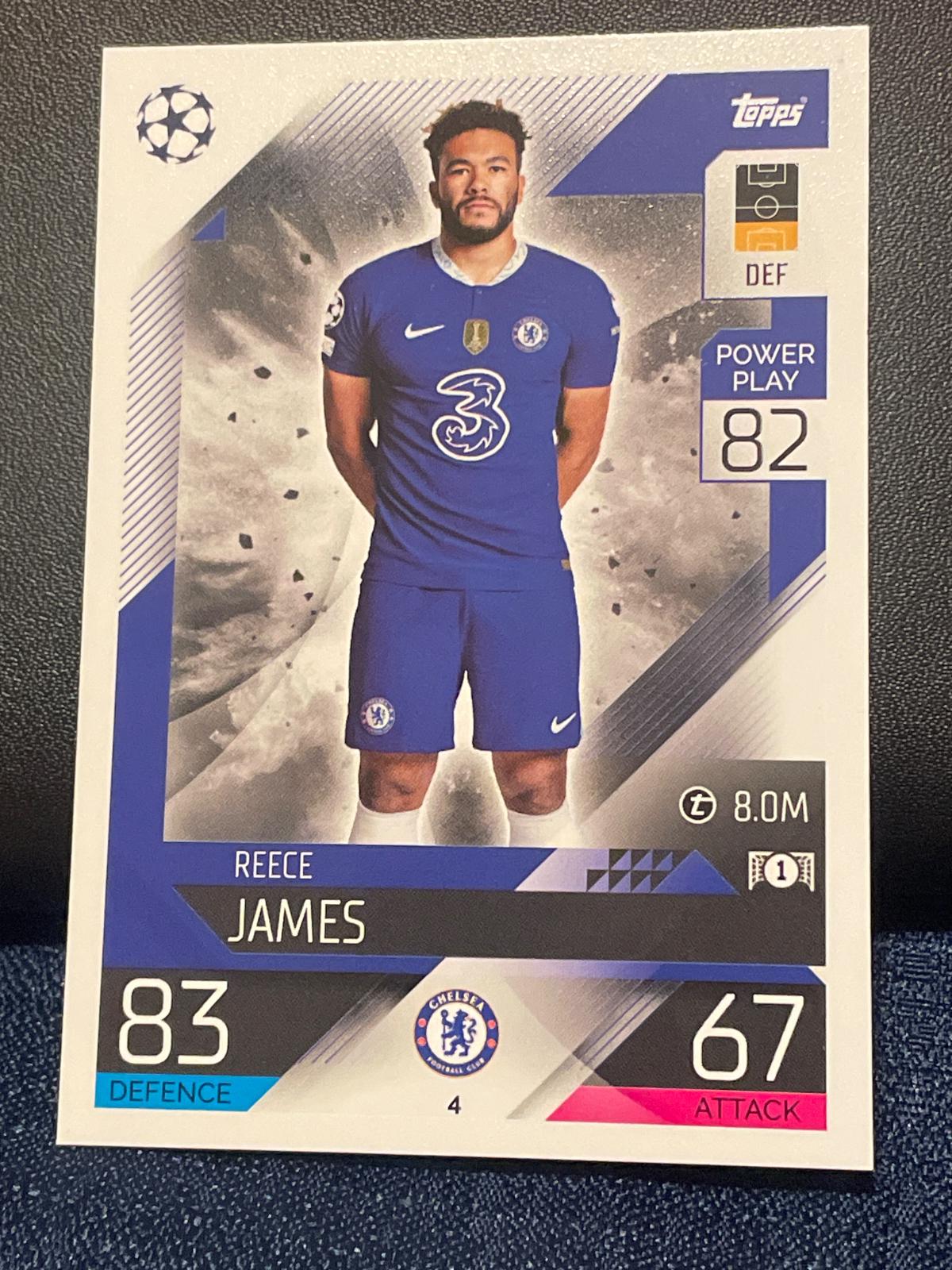 Reece James #4 Soccer Cards 2022 Topps Match Attax UEFA Champions League