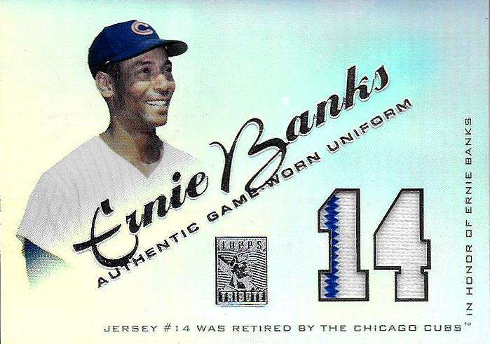 Ernie Banks #RJ-EB 2001 Topps Tribute Game Worn Jersey Baseball