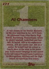 Back Of Card | Al Chambers Baseball Cards 1985 Topps