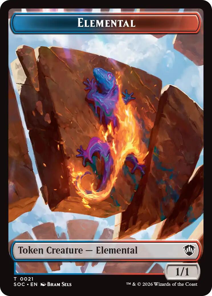Elemental // Phyrexian Myr Double-Sided Token [Foil] #21