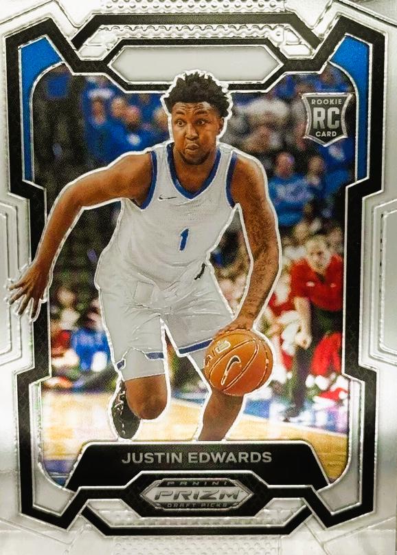 Justin Edwards #25 Basketball Cards 2024 Prizm Draft Picks