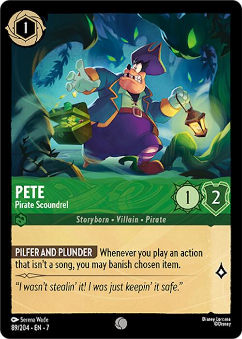 Pete - Pirate Scoundrel #89 Lorcana Archazia's Island
