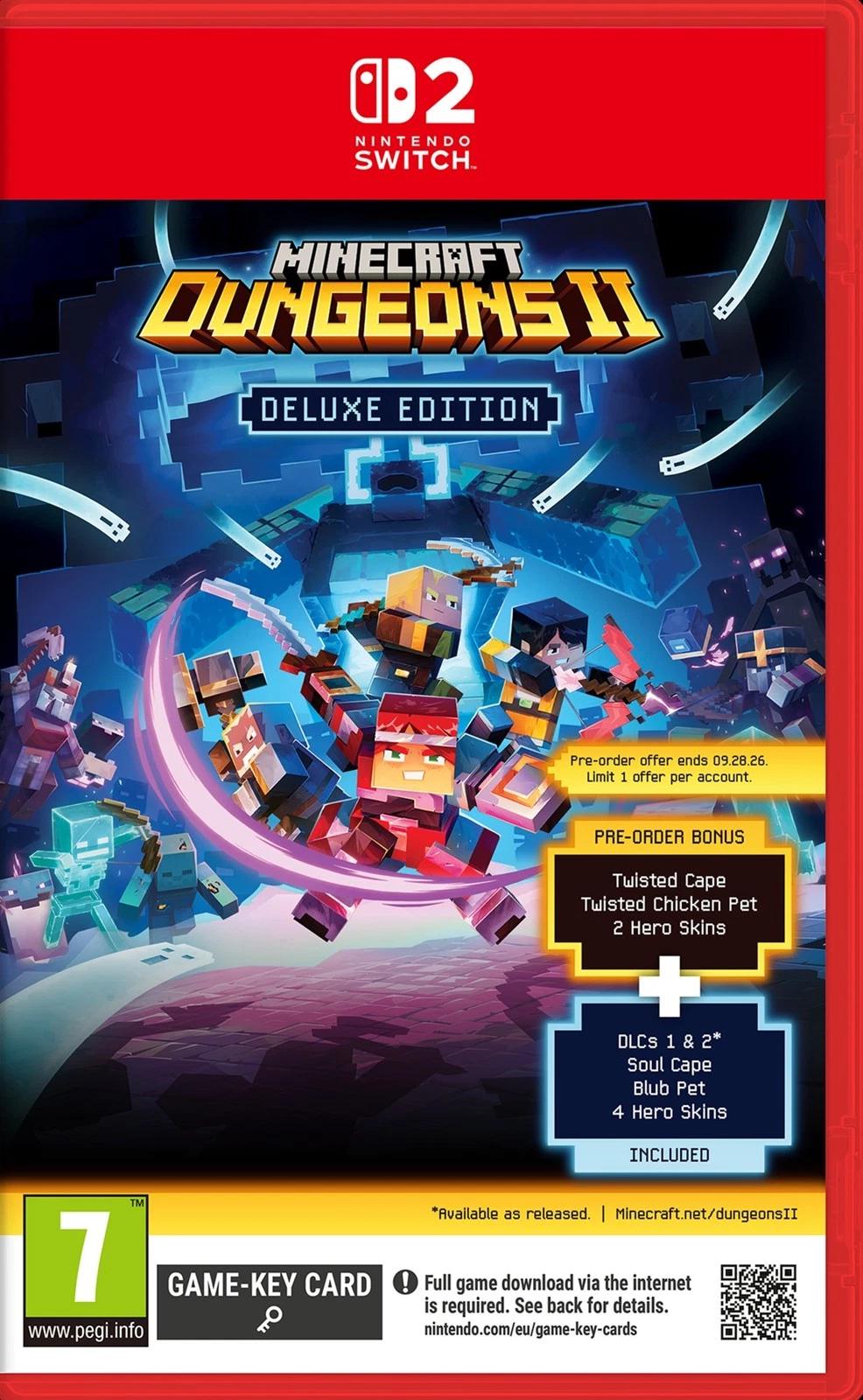 Carátula de Minecraft Dungeons II - Deluxe Edition para Switch 2 (edición PAL España)