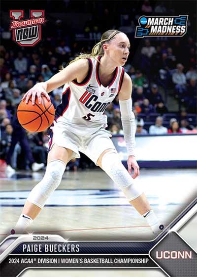 Paige Bueckers Basketball Cards 2024 Bowman U Now NCAA March Madness