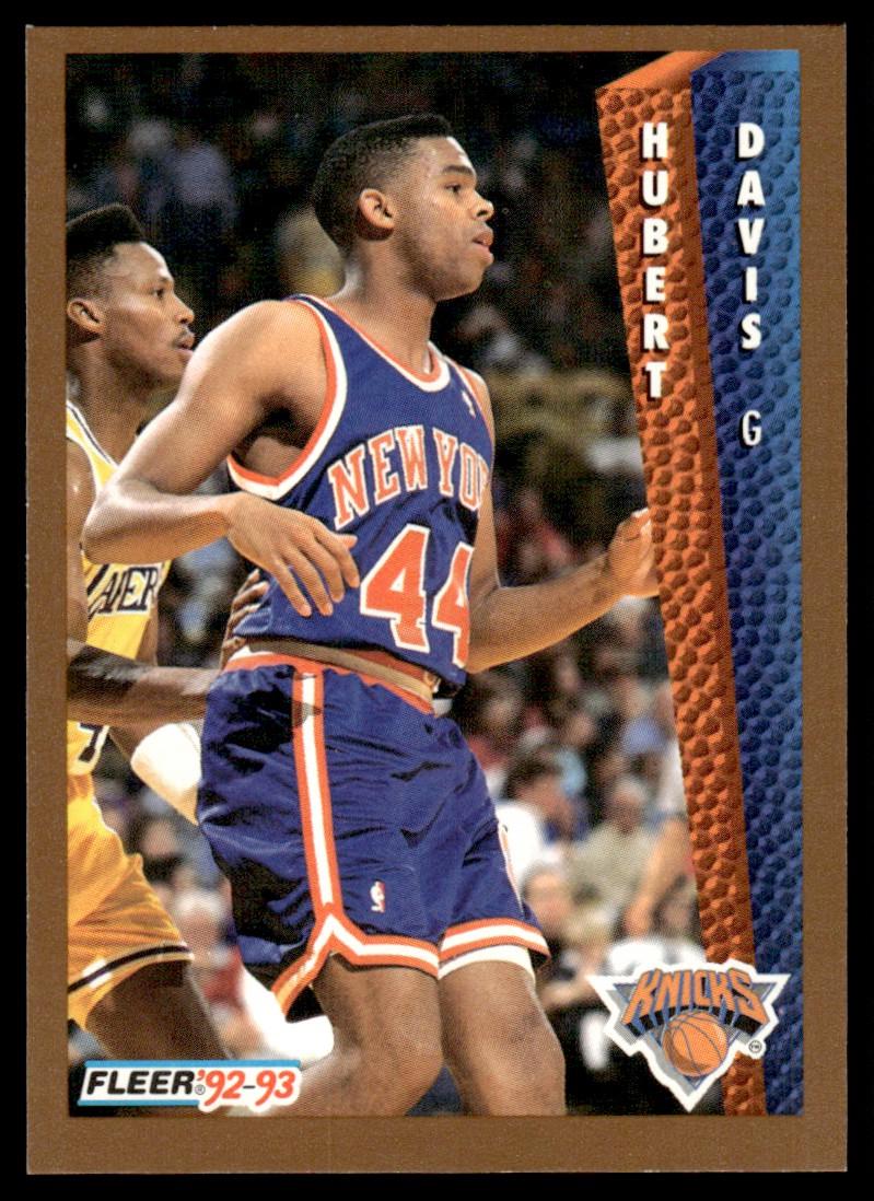 Hubert Davis #395 Basketball Cards 1992 Fleer
