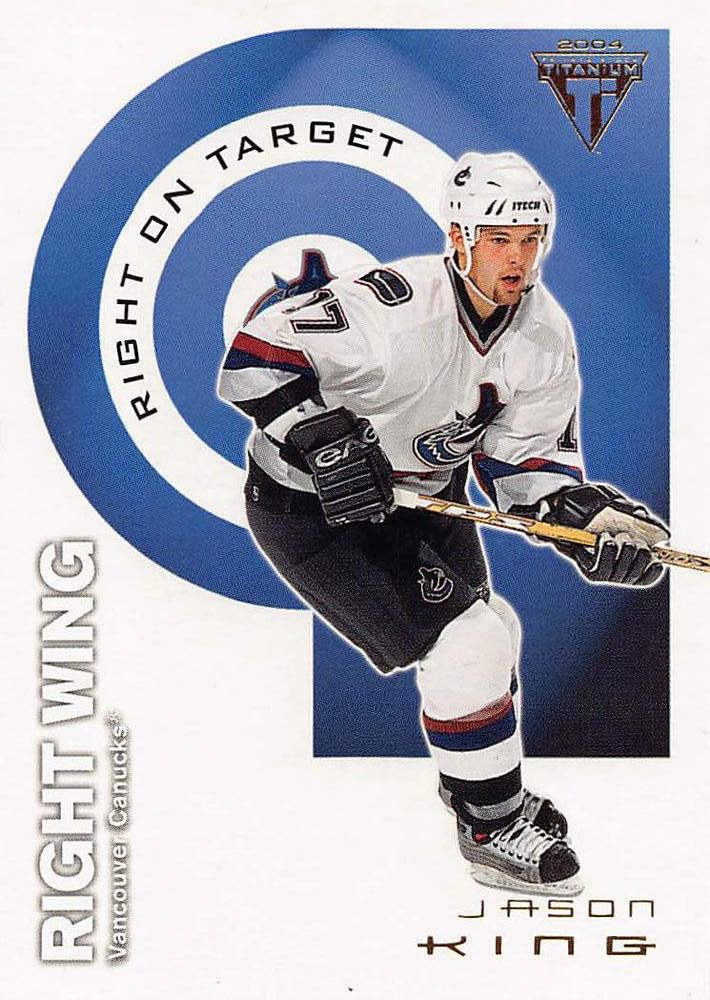 Jason King #16 2003 Pacific Private Stock Titanium Right On Target Hockey