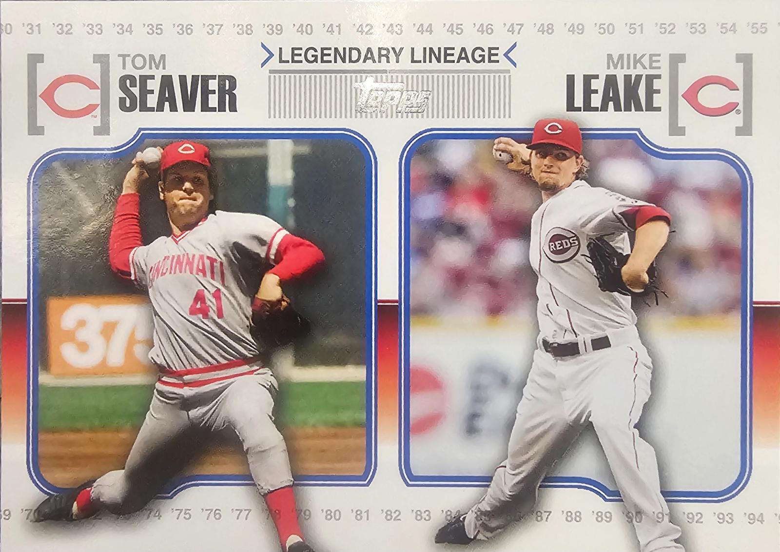 Tom Seaver, Mike Leake #LL-69 Baseball Cards 2010 Topps Legendary Lineage