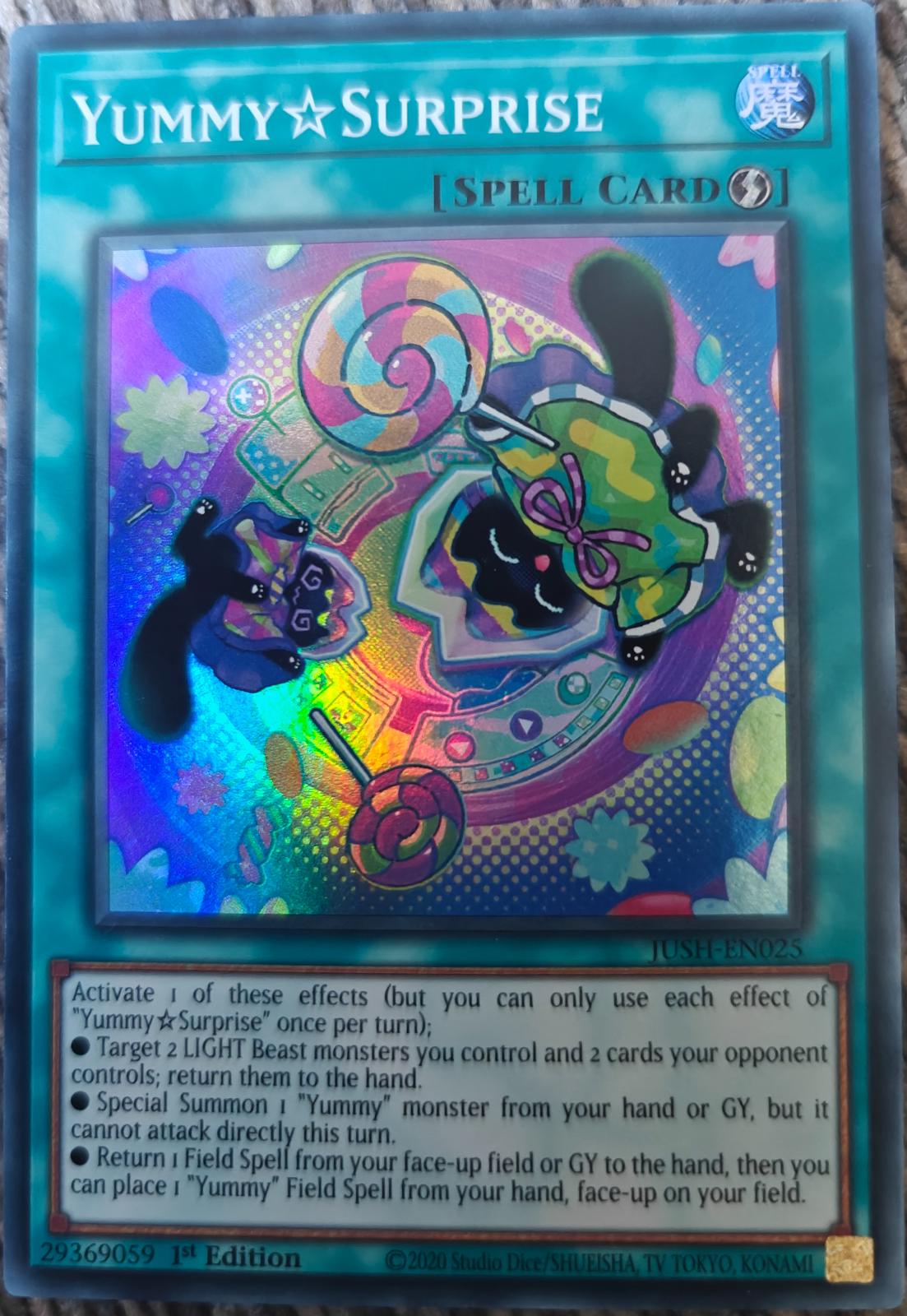 Yummy Surprise [Super Rare] JUSH-EN025 Preise | YuGiOh Justice Hunters |  YuGiOh Karten