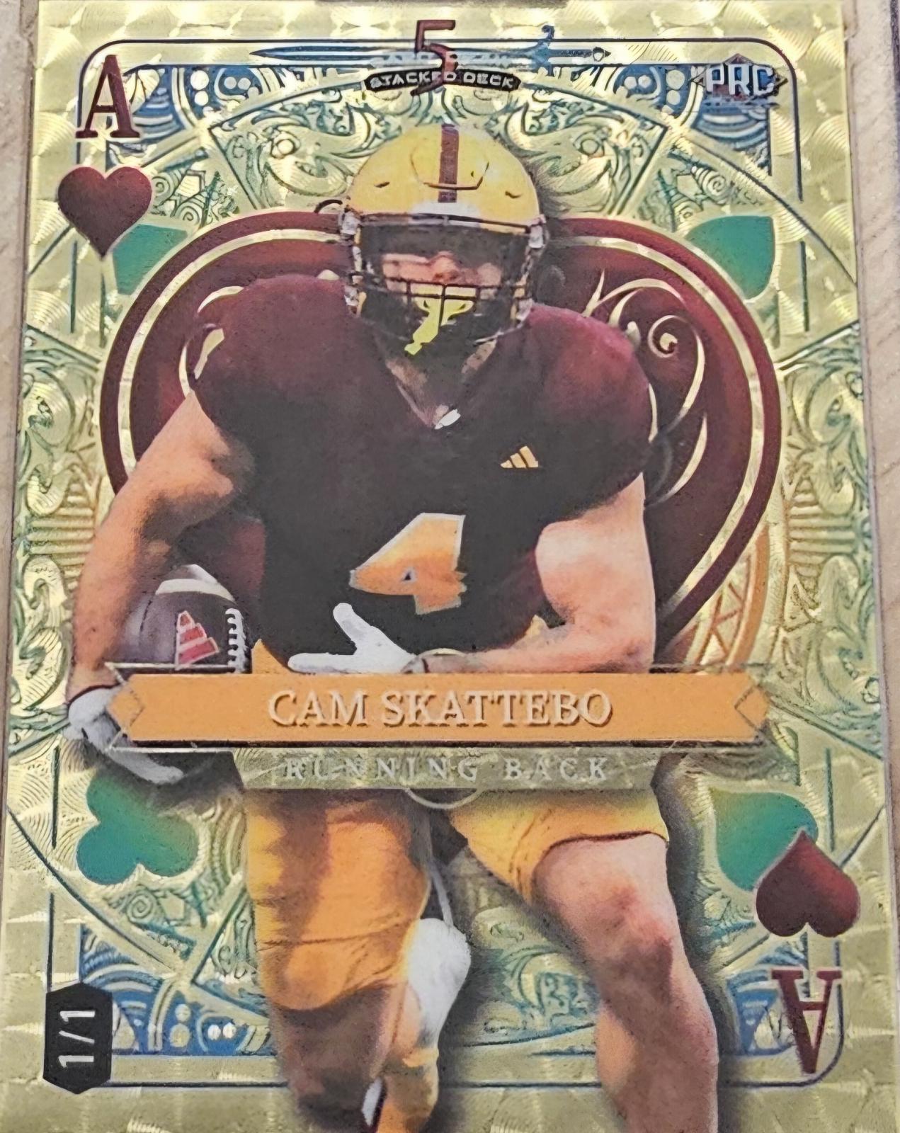 Cam Skattebo [Ace Hearts Gold Circles Rainbow] #SDJH-CSN Prices [Rookie ...