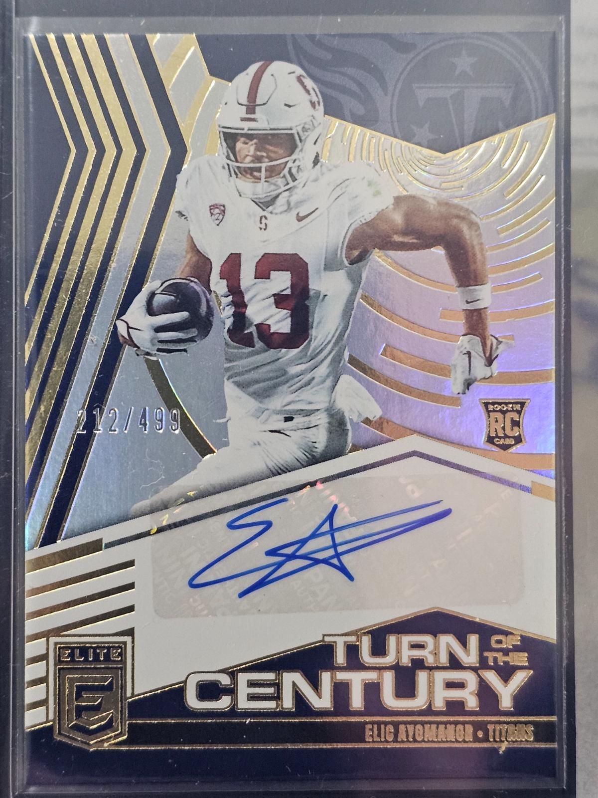Elic Ayomanor #TOC-EAY 2025 Panini Donruss Elite Turn Of The Century Autograph Football