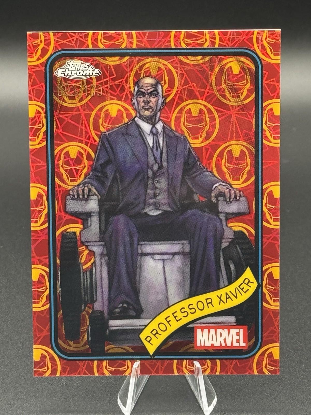 Professor Xavier Iron Man Red & Gold Lazer Refractor