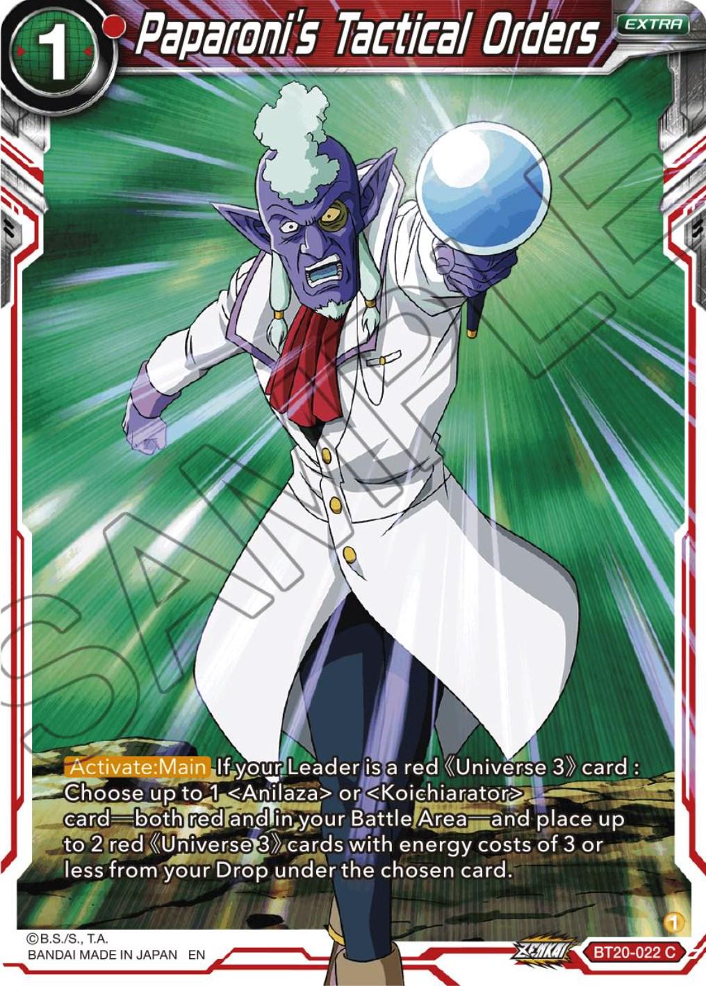 Paparoni's Tactical Orders BT20-022 Dragon Ball Super Power Absorbed