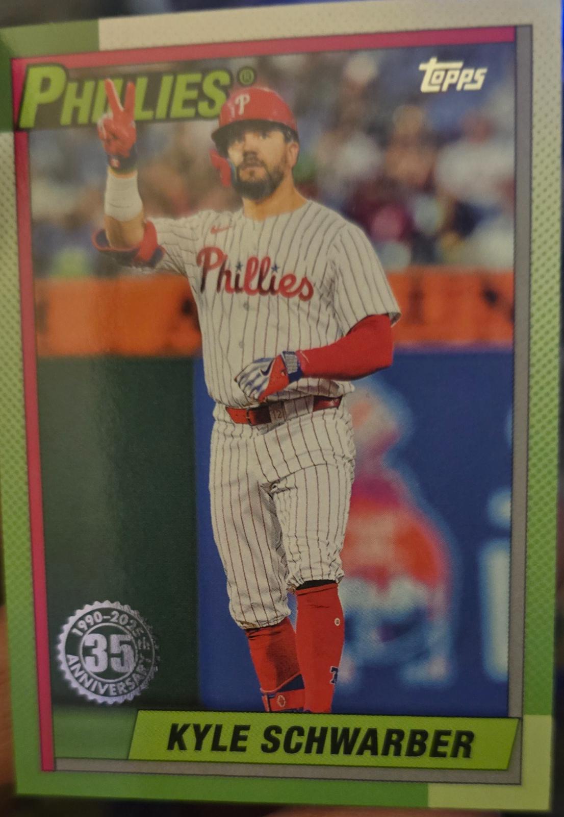 Kyle Schwarber #T90-31 Baseball Cards 2025 Topps 1990