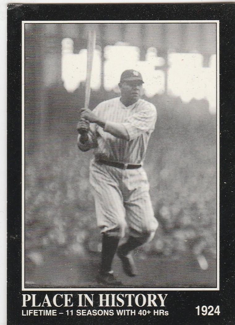 Lifetime 11 Seasons With 40+ HR's #49 1992 Megacards Babe Ruth Baseball