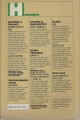 Back Cover | PC Disk Magazine #3 PC Games