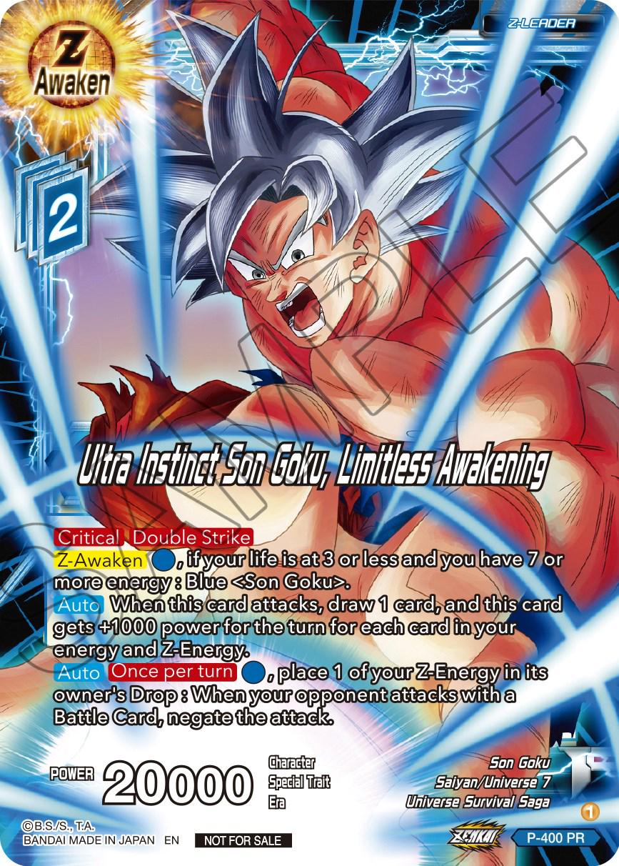 Ultra Instinct Son Goku, Limitless Awakening P-400 Dragon Ball Fusion World Promos