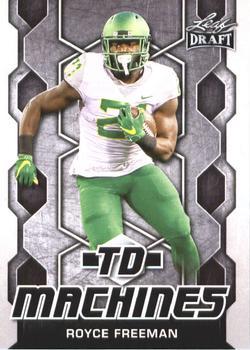 Royce Freeman #TD-17 Football Cards 2018 Leaf Draft TD Machines