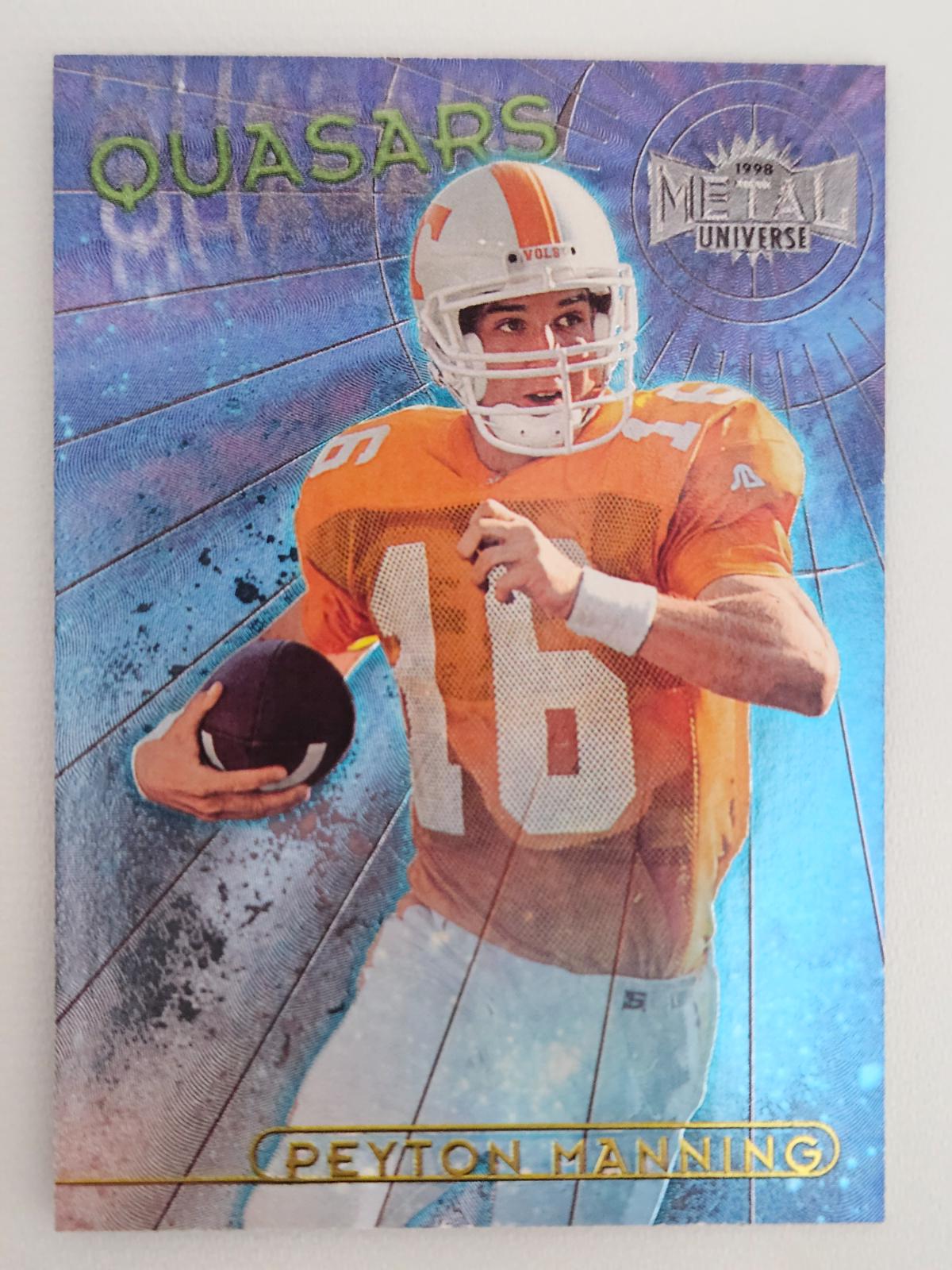 Peyton Manning #1 1998 Metal Universe Quasars Football