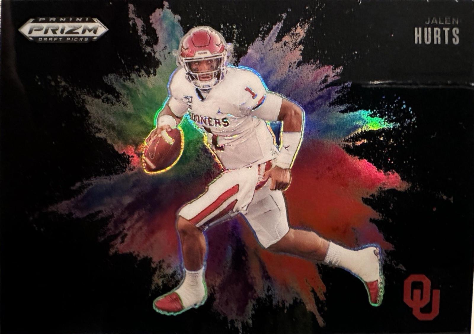 2025 Panini Prizm Draft Picks Color Blast Jalen Hurts [Black] #32 card