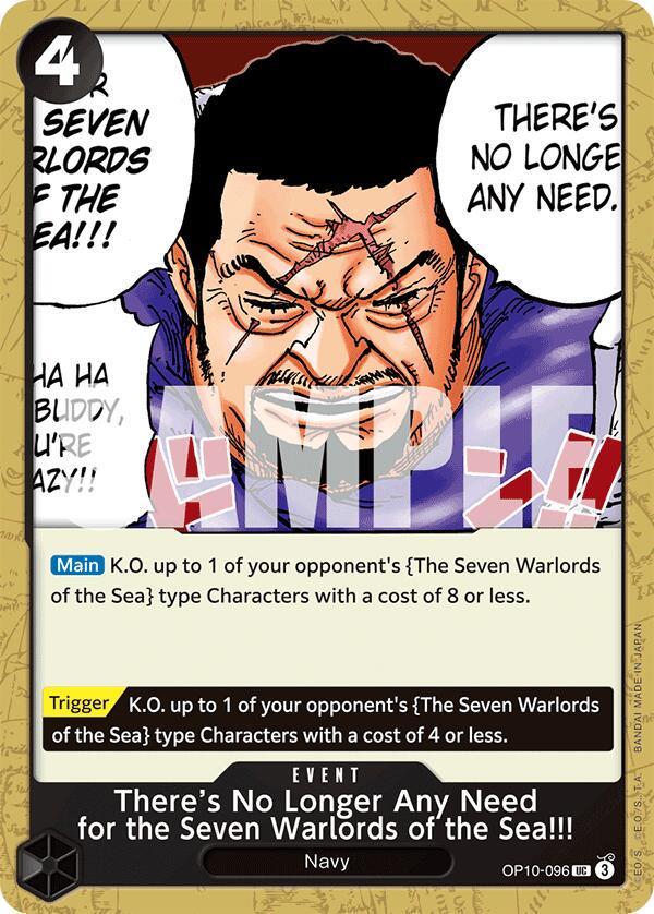 There's No Longer Any Need for the Seven Warlords of the Sea!!! OP10-096 One Piece Royal Blood