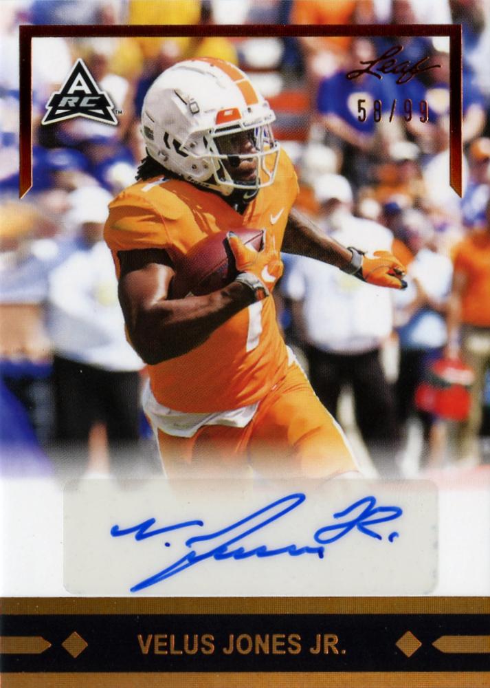 Velus Jones Jr. #GLR-VJJ 2021 Leaf Memories College 1991 Autograph Football