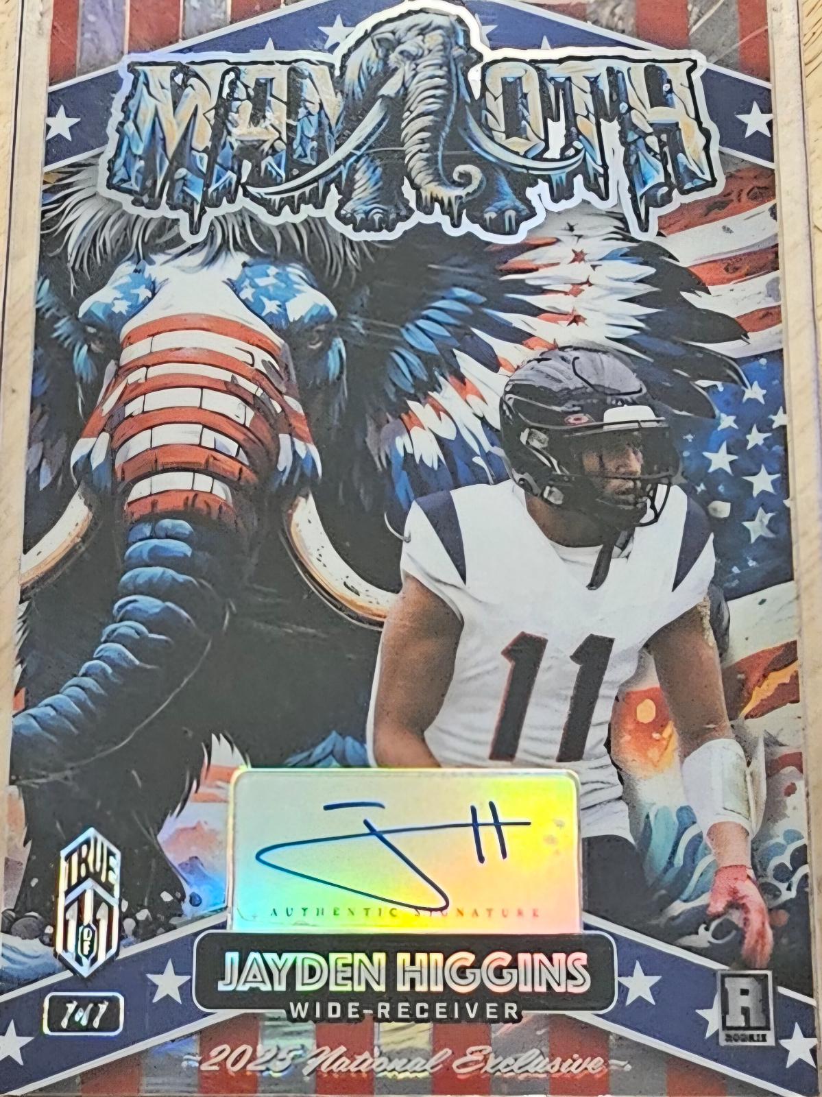 Jayden Higgins #DMMTA09-JHA 2025 Wild Card Patriotic Mammoths Football