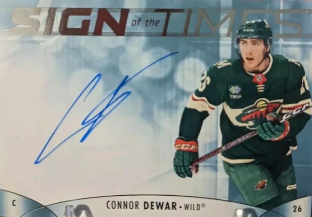 Connor Dewar #SOTT-CD Hockey Cards 2023 SP Authentic Sign of the Times