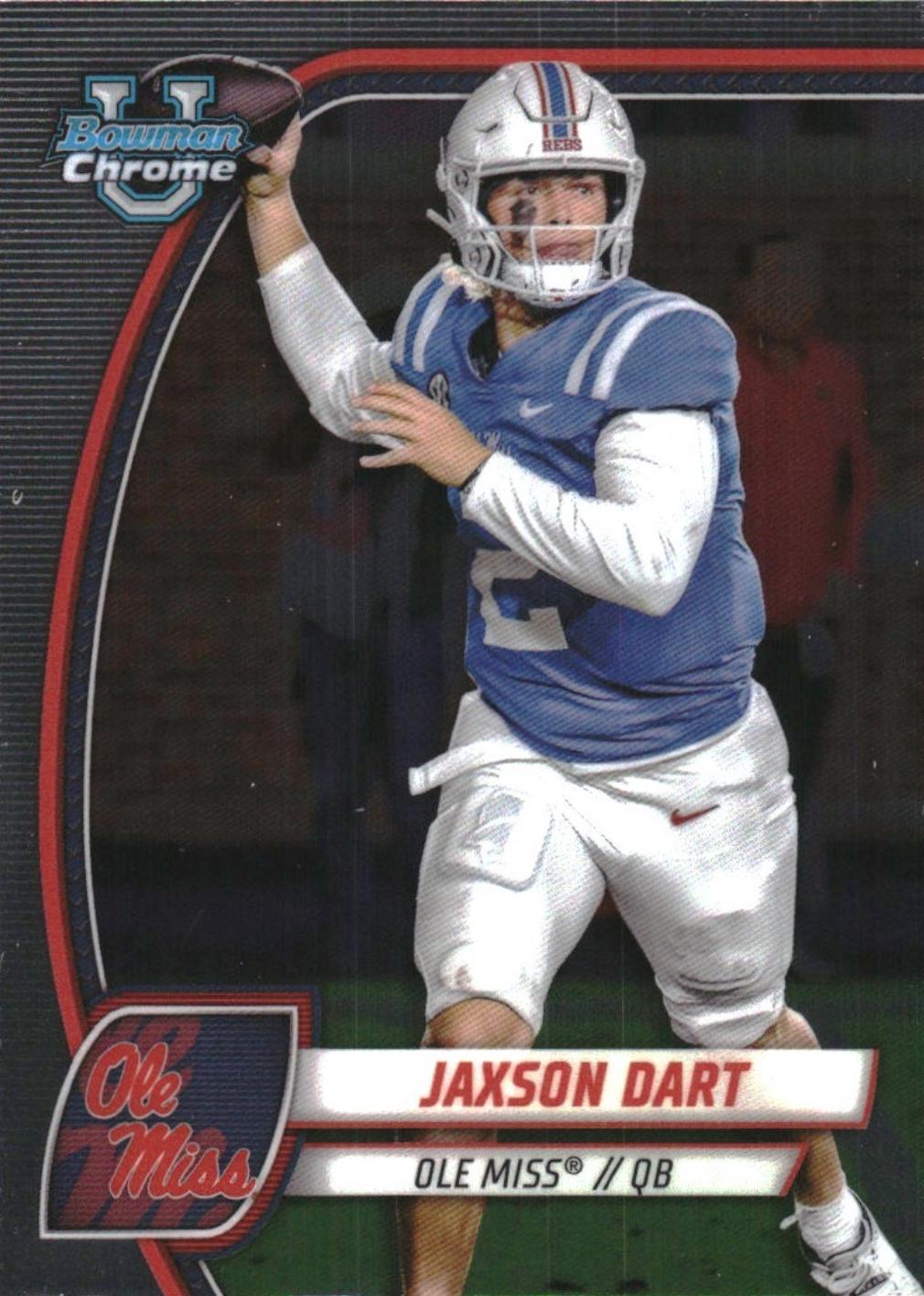 Jaxson Dart #6 Football Cards 2024 Bowman Chrome University