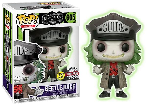 Beetlejuice #605 Funko Pop Special Edition GITD Special Edition exclusive box and figure
