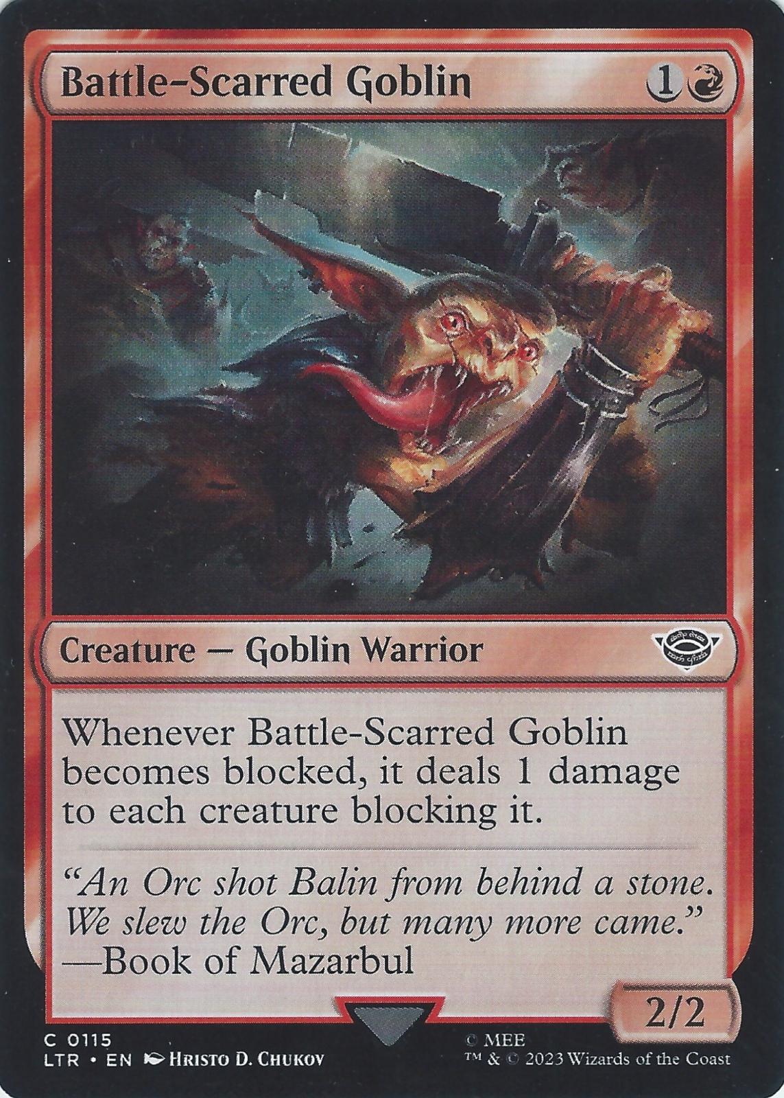 Battle-Scarred Goblin #115 Magic Lord of the Rings